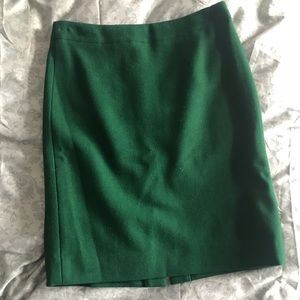 Emerald green J. Crew pencil skirt in size 0